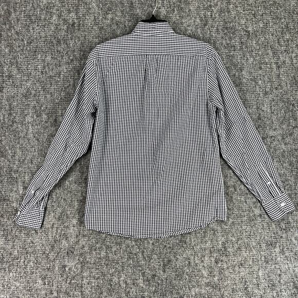 J Crew Shirt Mens Medium Blue Check Secret Wash Shirting Poplin Business Casual - Picture 2 of 6